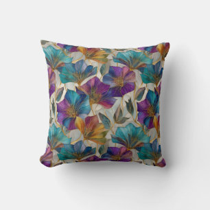 Coussin Clematis violet Art Nouveau