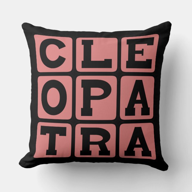 Coussin Cléopâtre, pharaon égyptien (Recto)