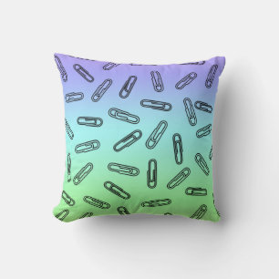 Coussin Clips papier sur arc-en-ciel