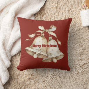 Coussin Cloche de Noël crème