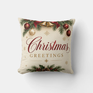 Coussin Cloche de Noël vintage dans le style de Noël de br