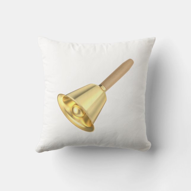 Coussin Cloche en or avec poignée en bois (Verso)