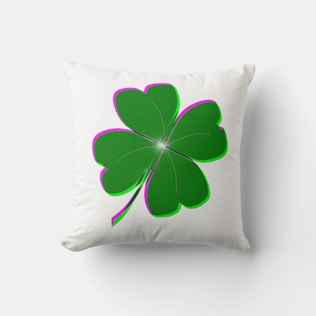 Coussin Clocher quatre feuilles brillant (Recto)