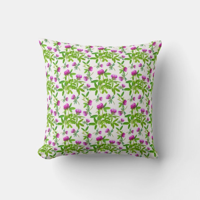 Coussin Cloches rouges sur blanc (Recto)