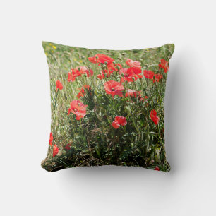 Coussin Closeup of poppies