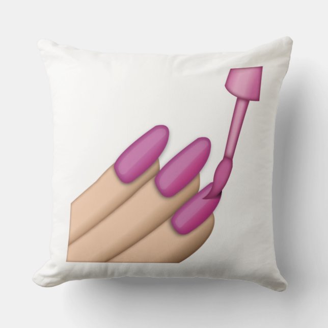 Coussin Clou rose polonais - Emoji (Recto)