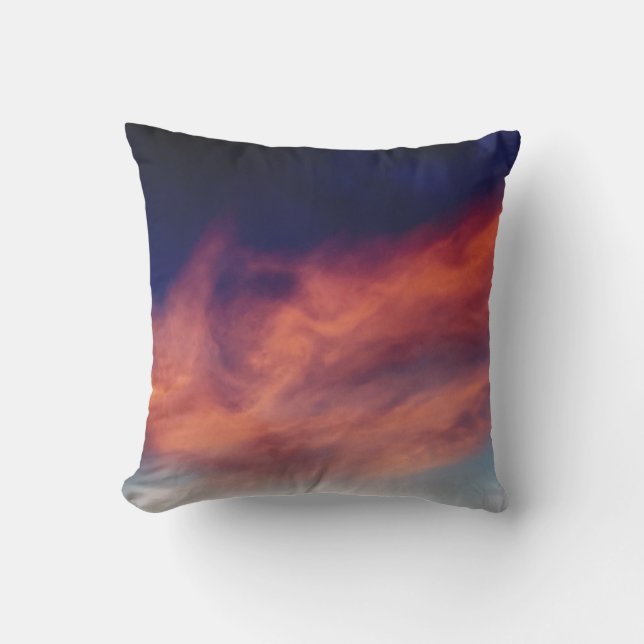 Coussin Clouages orange bleu marine (Recto)