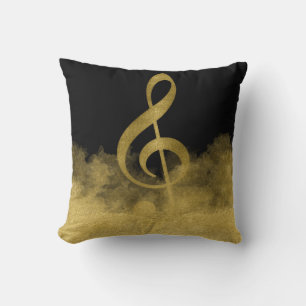 Coussin Cloud de musique Gold Treble Clef