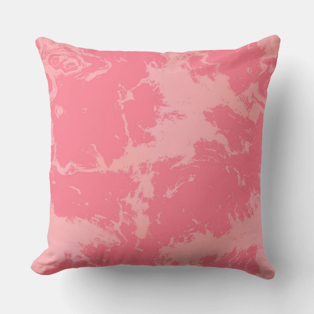 Coussin Cloud marbré rose abstrait (Recto)
