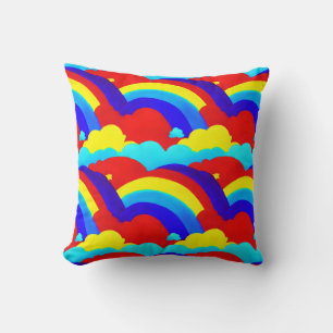 Coussin Clouds arc-en-ciel colorés Enfants Motif