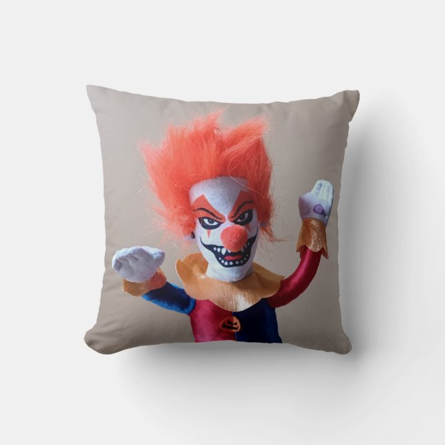 Coussin Clown Déplaisant coloré (Recto)