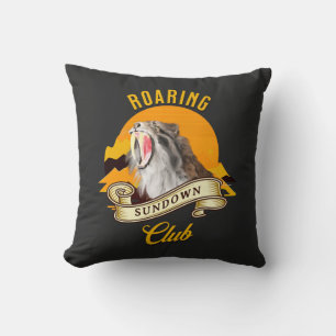 Coussin Club Aventure Crépuscule Rétro Tigre à Sabre