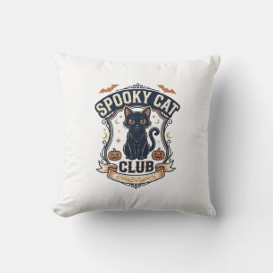 Coussin Club de chat effrayant Chat Halloween Chat effraya