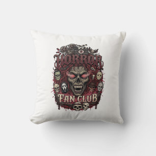Coussin Club de fans d'horreur Halloween Visage de démon C