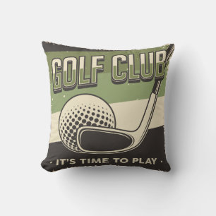 Coussin Club de golf Retro Vintage Classic Grunge