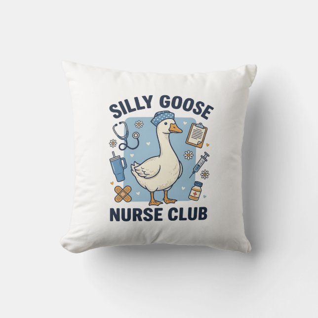 Coussin Club de l'infirmière oie idiote Dessin vectoriel d (Recto)
