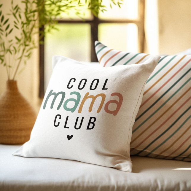 Coussin Club de Maman Cool Fun, Cadeau de Maman (Créateur téléchargé)