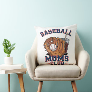 Coussin Club des mamans de baseball Fête des mères