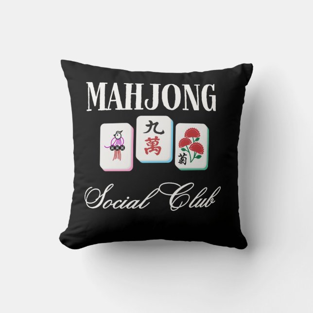 Coussin Club Social de Mahjong  (Recto)