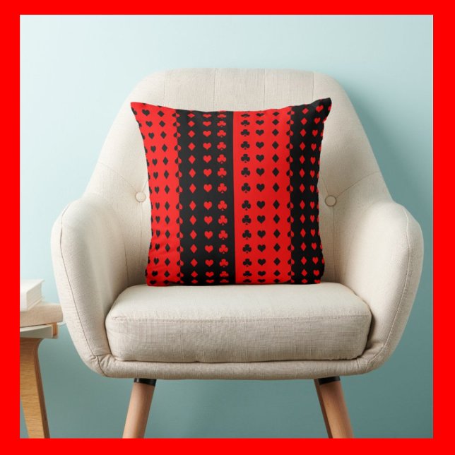 Coussin Clubs, pique, coeur, diamants - cool (Créateur téléchargé)