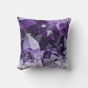 Coussin Cluster de cristal de guérison d'améthyste