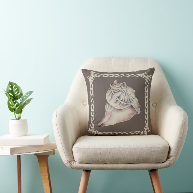 Coussin Coastal Coowgirl Coquille Brown (Chaise)