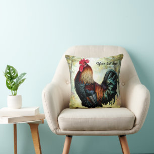 Coussin Cochin Rooster coloré