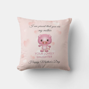 Coussin Cochon de dessin mignon