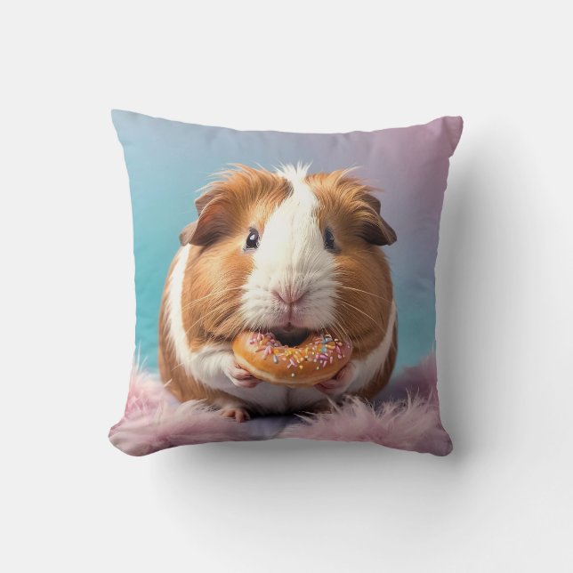 Coussin Cochon De Guinée Mignonne Avec Gradient Pastel De  (Recto)