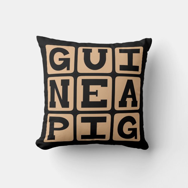 Coussin Cochon d'Inde, Animal de Compagnie Mignon ou Sujet (Recto)