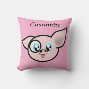 Coussin Cochon Drôle Sourire Thunder_Cove