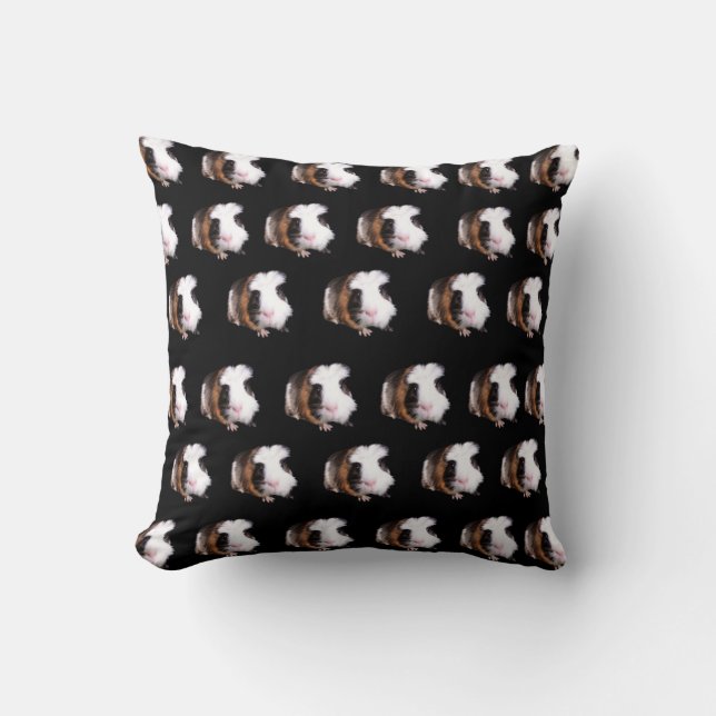 Coussin Cochons de Guinée Tortoiseshell, Poussin Throw. (Recto)