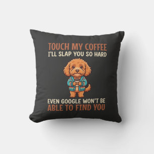 Coussin Cockapoo Amoureux de Café Drôle