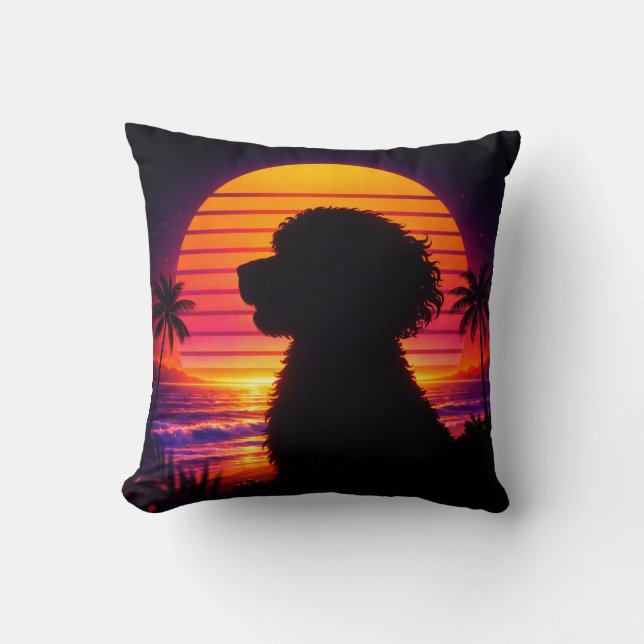 Coussin Cockapoo - Cadeau Rétro pour amateur de ch (Recto)