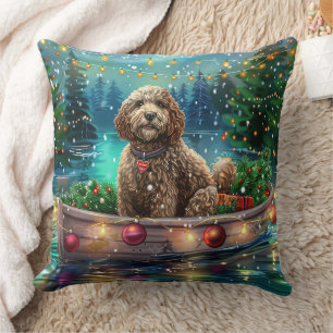 Coussin Cockapoo Christmas Festive Voyage