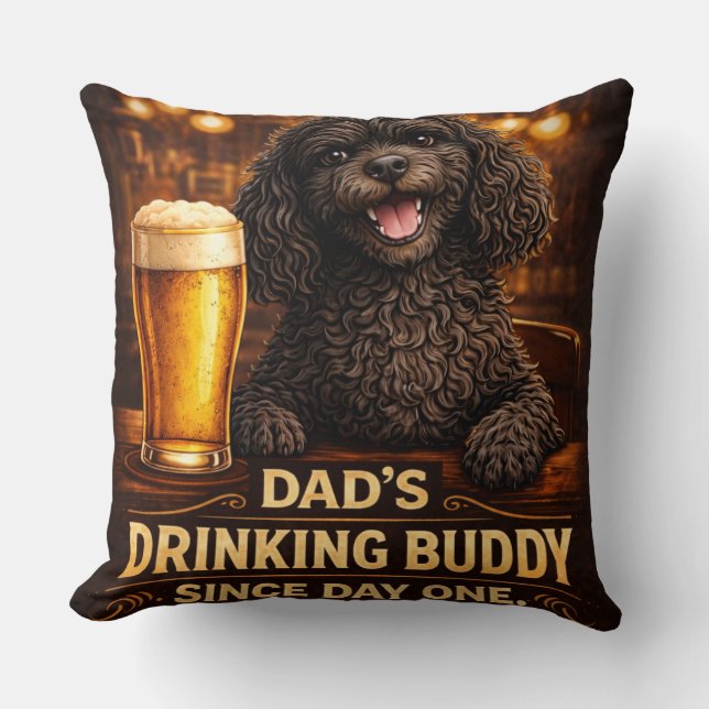 Coussin Cockapoo Dad Gift Cushion | Dad dog gift (Recto)