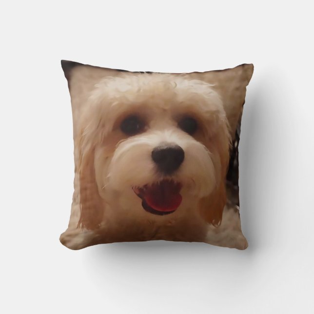 Coussin Cockapoo de sourire (Recto)