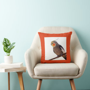 Coussin Cockatiel gris et jaune Pet Oiseau couleur photo