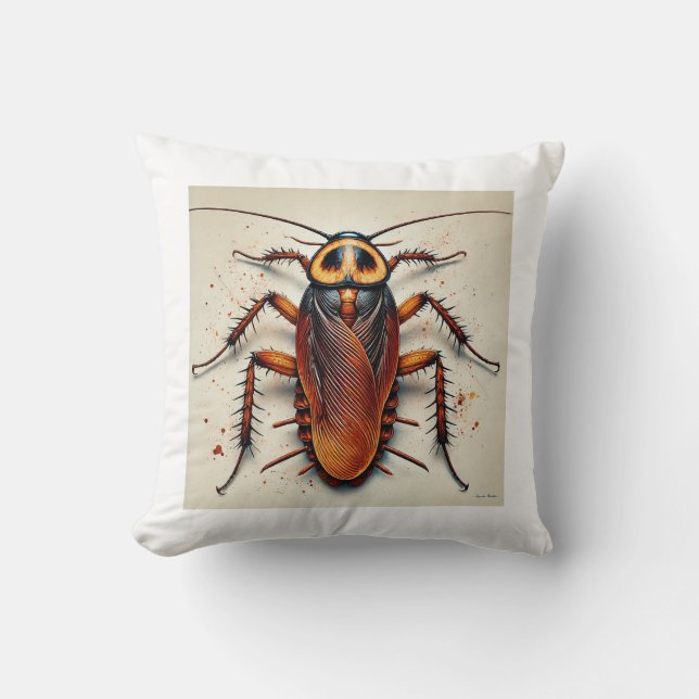 Coussin Cockroach 010924IREF241 - Watercolor (Recto)