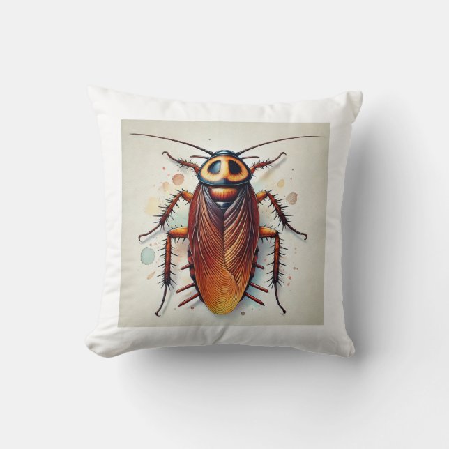 Coussin Cockroach 051024IREF234 - Watercolor (Recto)