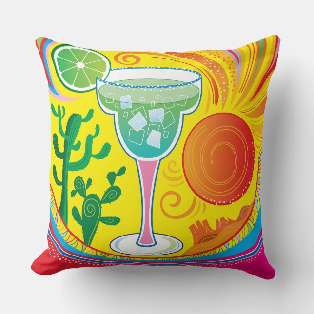 Coussin Cocktail Coloré (Recto)