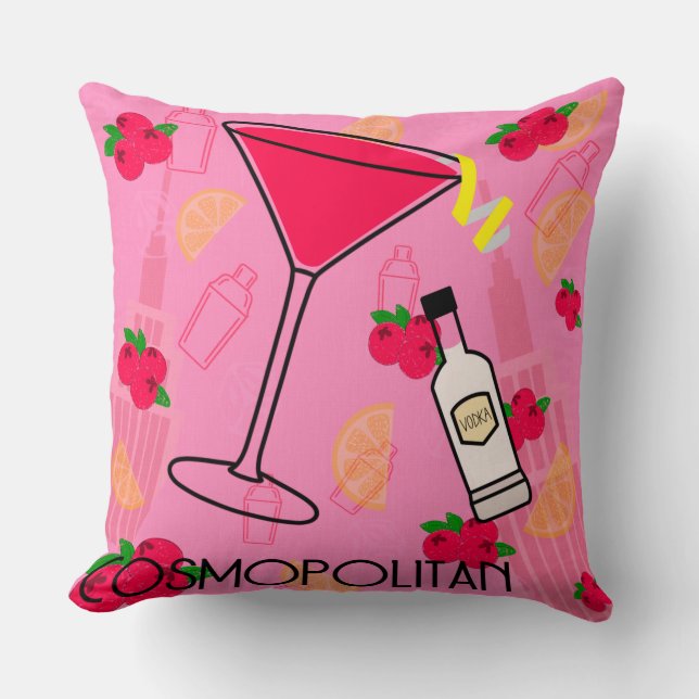 Coussin Cocktail cosmopolite (Recto)