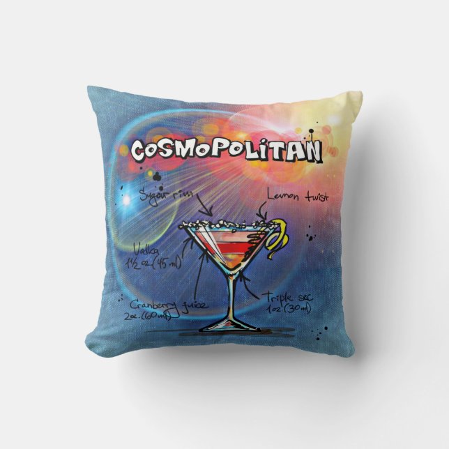 Coussin Cocktail cosmopolite (#2 sur 12 jeux de recettes d (Recto)