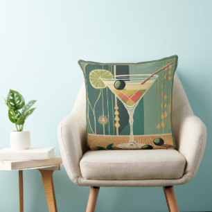 Coussin Cocktail de l'heure Moderne du milieu du siècle Ma