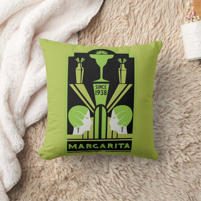 Coussin Cocktail Margarita Art Déco (Couverture)
