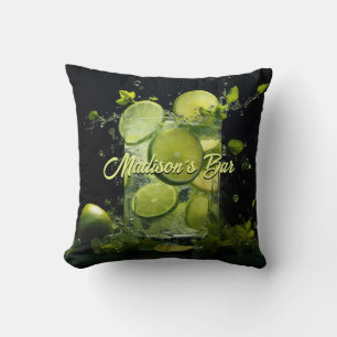 Coussin Cocktail Mojito Texte Personnalisé