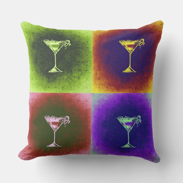 Coussin Cocktails Pop Art (Recto)