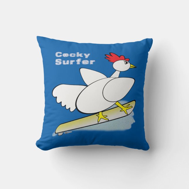 Coussin Cocky Surfer (Recto)