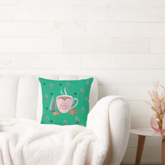 Coussin Cocoa, Cookies & Calme – T-Shirt de Noël pastel Co