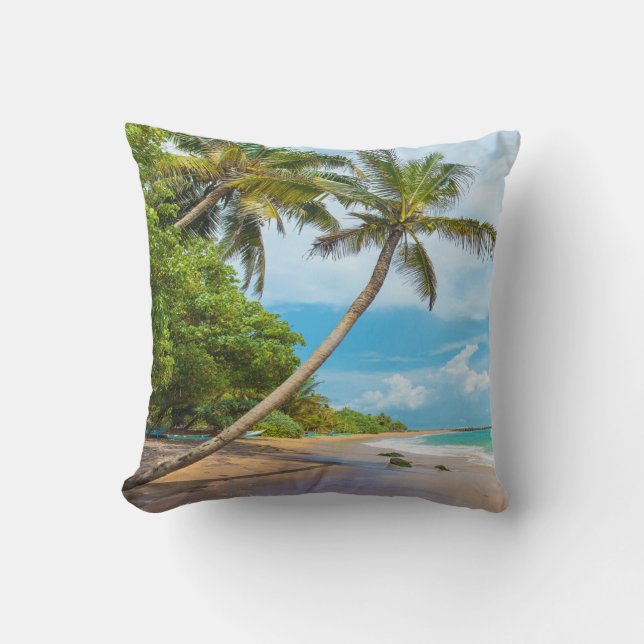 Coussin Cocotier, plage | Sri Lanka de Mirissa (Recto)